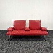 Rode 2-Zits Design Bank | 180 cm Breed (lichte beschadiging)