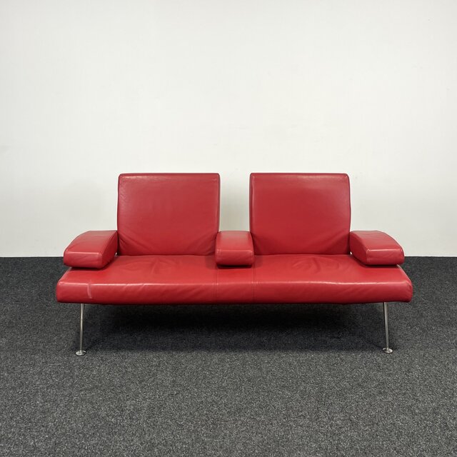 Rode 2-Zits Design Bank | 180 cm Breed (lichte beschadiging)