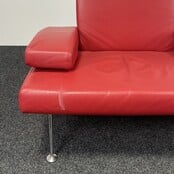 Rode 2-Zits Design Bank | 180 cm Breed (lichte beschadiging)