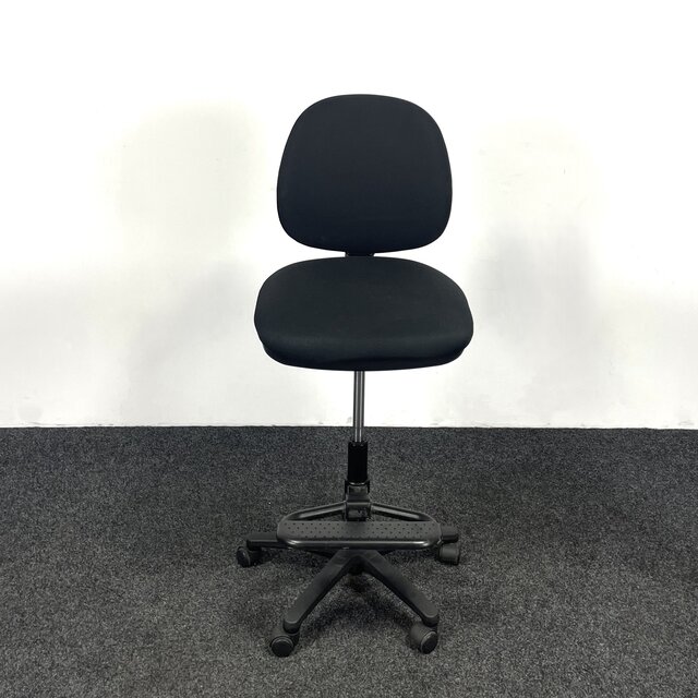 Zwarte Hoge Bureaustoel - Met Voetensteun