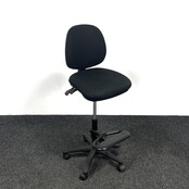 Zwarte Hoge Bureaustoel - Met Voetensteun