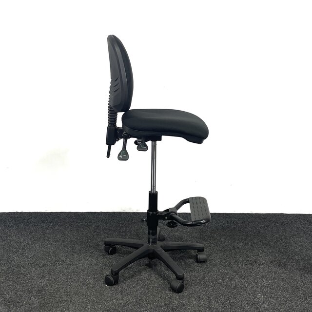 Zwarte Hoge Bureaustoel - Met Voetensteun