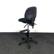 Zwarte Hoge Bureaustoel - Met Voetensteun