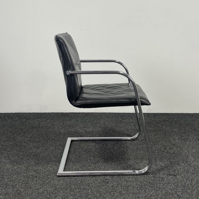 Klöber 924 Vergaderstoel | Zwart Leder