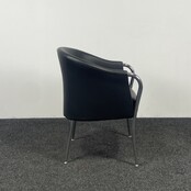 Zwarte Vergaderstoel - Chroom Onderstel