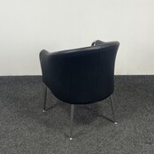 Zwarte Vergaderstoel - Chroom Onderstel