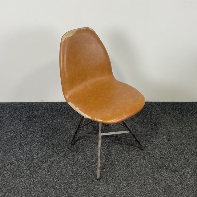 [SET] Spoinq Piramide Stoel - Staal | Cognac