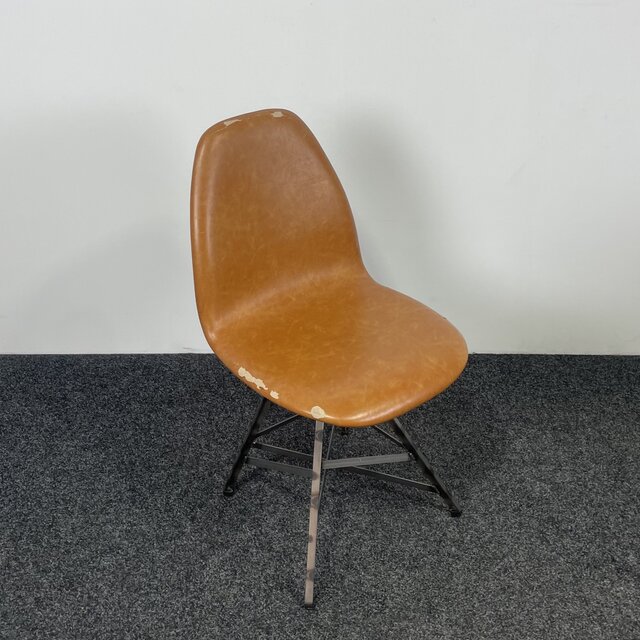 [SET] Spoinq Piramide Stoel - Staal | Cognac