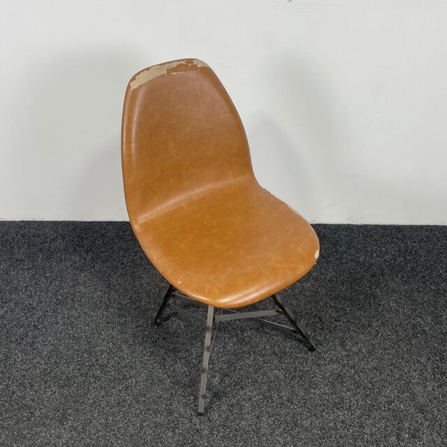 [SET] Spoinq Piramide Stoel - Staal | Cognac