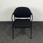 Gebruikte Ahrend 320 Vergaderstoel - Schuine Armleggers - Zwart Onderstel
