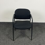 Ahrend 320 Vergaderstoel - Rechte Armleggers - Zwart Onderstel