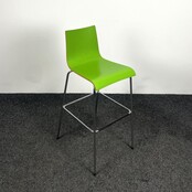 Groene Barkruk - Houten Zitting