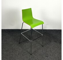 Groene Barkruk - Houten Zitting