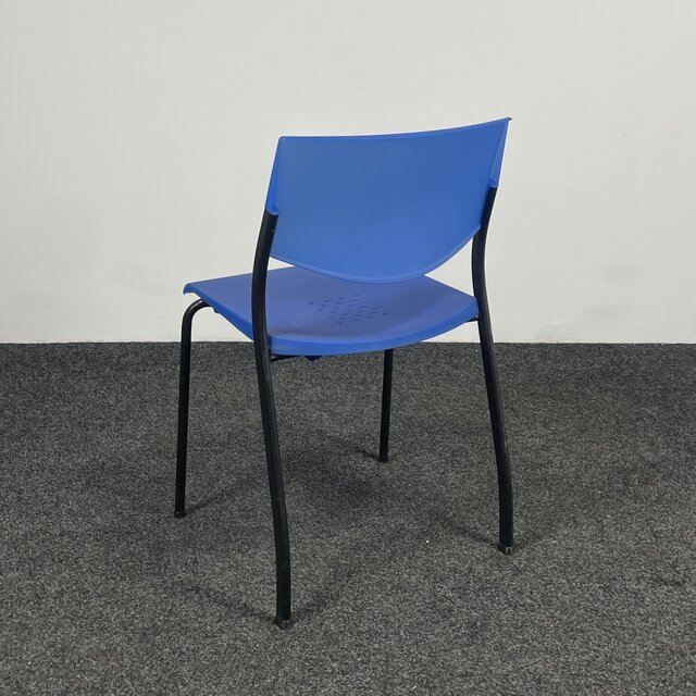 Ahrend Kantinestoel - Blauwe Kunststof Zitting