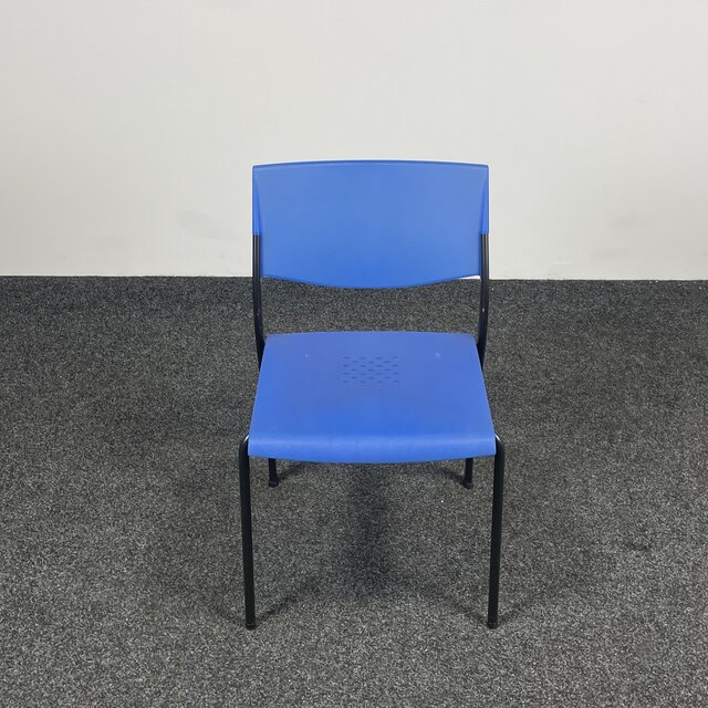 Ahrend Kantinestoel - Blauwe Kunststof Zitting