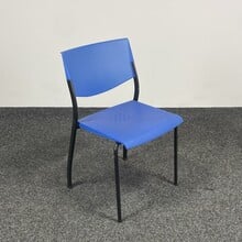 Ahrend Kantinestoel - Blauwe Kunststof Zitting
