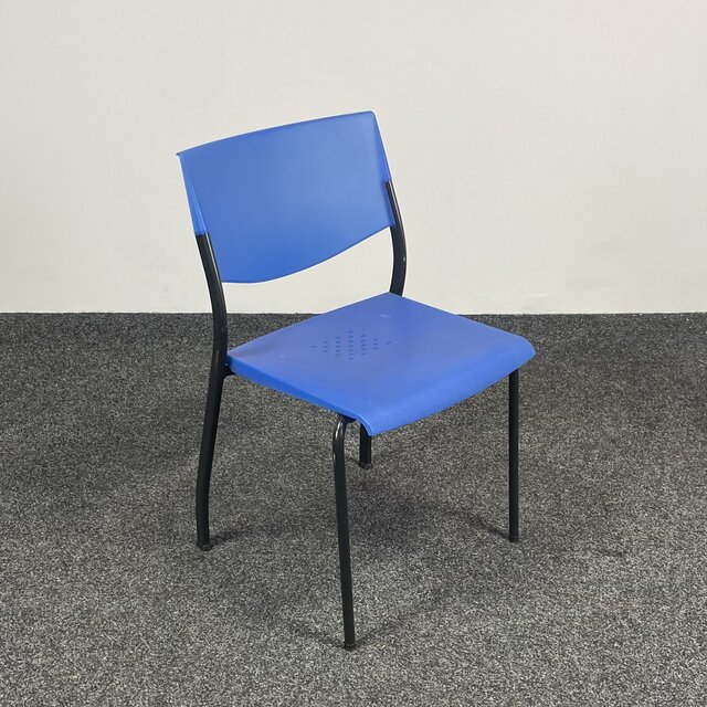 Ahrend Kantinestoel - Blauwe Kunststof Zitting