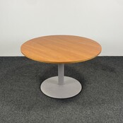 Ronde Zit-Sta Tafel - Houten Blad | 72 - 114 cm Hoog
