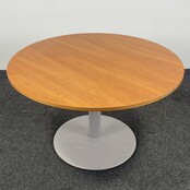 Ronde Zit-Sta Tafel - Houten Blad | 72 - 114 cm Hoog