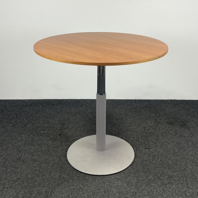 Ronde Zit-Sta Tafel - Houten Blad | 72 - 114 cm Hoog