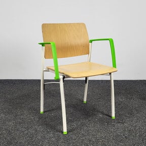 Ahrend Schoolstoel - Groene Armleuningen