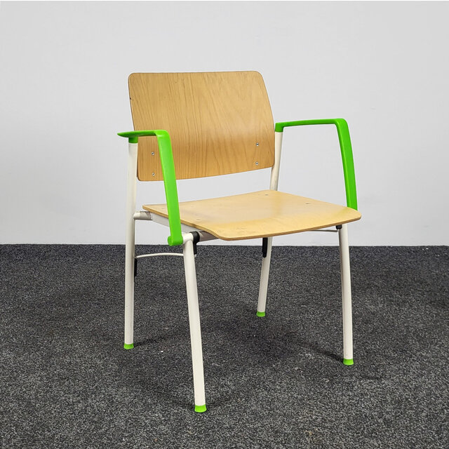 Ahrend Schoolstoel - Groene Armleuningen
