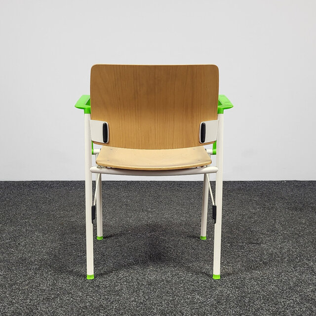 Ahrend Schoolstoel - Groene Armleuningen