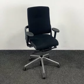 Bureaustoel Grahl Xenium - Zwart - Chroom Voetkruis