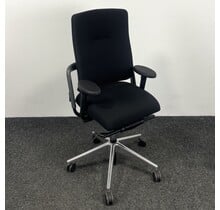 Grahl Xenium Bureaustoel - Chroom Voetkruis - Zwart