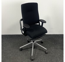 Grahl Xenium Bureaustoel - Chroom Voetkruis - Zwart