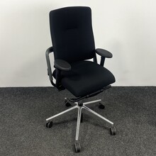 Grahl Xenium Bureaustoel - Chroom Voetkruis - Zwart