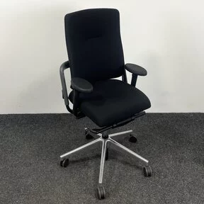 Grahl Xenium Bureaustoel - Chroom Voetkruis - Zwart