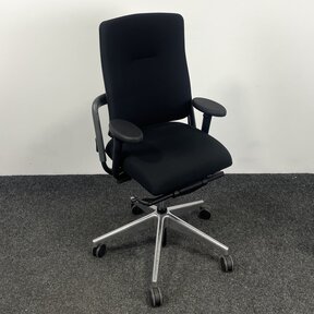 Grahl Xenium Bureaustoel - Chroom Voetkruis - Zwart