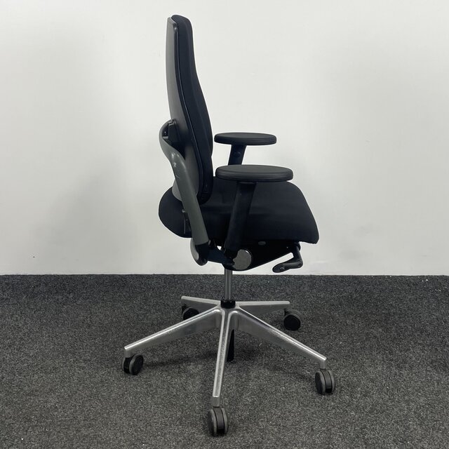 Grahl Xenium Bureaustoel - Chroom Voetkruis - Zwart