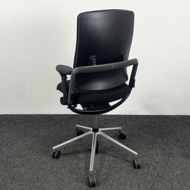 Grahl Xenium Bureaustoel - Chroom Voetkruis - Zwart