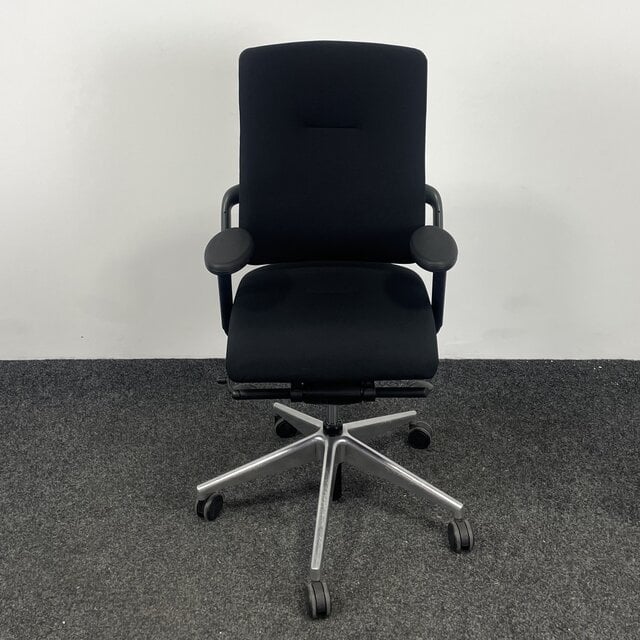 Grahl Xenium Bureaustoel - Chroom Voetkruis - Zwart