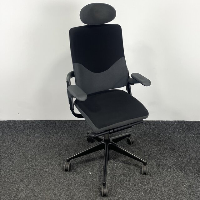 Bureaustoel Grahl Xenium - Zwart / Grijs - Met Hoofdsteun