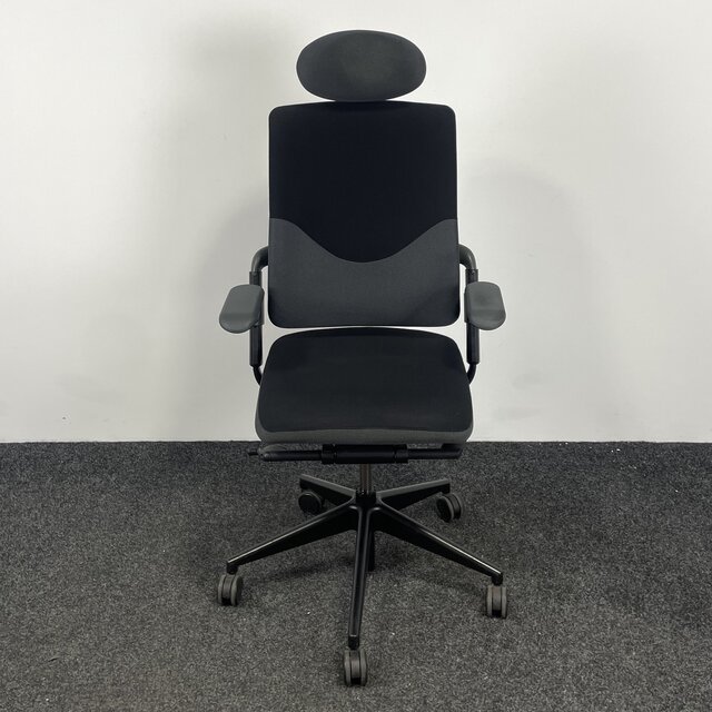 Bureaustoel Grahl Xenium - Zwart / Grijs - Met Hoofdsteun