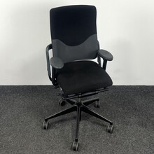 Bureaustoel Grahl Xenium - Zwart / Grijs - Zwart Voetkruis