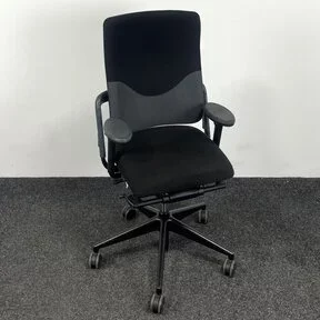 Bureaustoel Grahl Xenium - Zwart / Grijs - Zwart Voetkruis