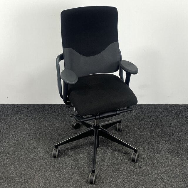 Bureaustoel Grahl Xenium - Zwart / Grijs - Zwart Voetkruis