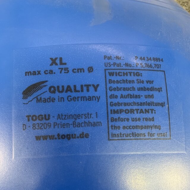 TOGU Zitbal ABS XL - Blauw