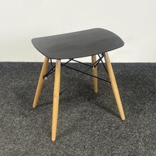 Zwarte Kruk - Houten Onderstel
