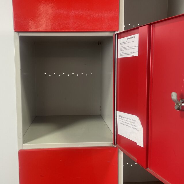 Rode Lockerkast - 8-deurs | 194,5 x 79 x 50 cm (a)