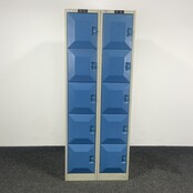 Blauwe Lockerkast - 10-deurs | 193 x 74 x 56 cm