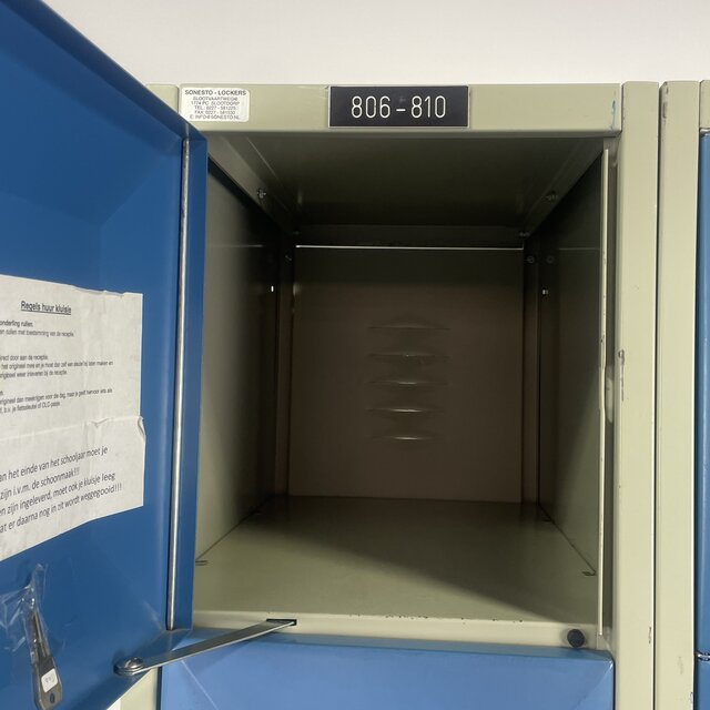 Blauwe Lockerkast - 10-deurs | 193 x 74 x 56 cm