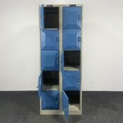 Blauwe Lockerkast - 10-deurs | 193 x 74 x 56 cm