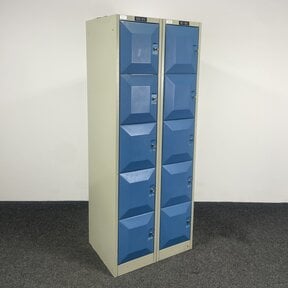Blauwe Lockerkast - 10-deurs | 193 x 74 x 56 cm