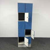 Blauwe Lockerkast - 10-deurs | 195 x 60 x 50 cm