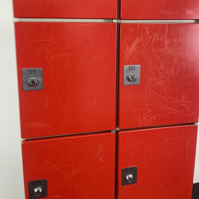 Rode Lockerkast - 10-deurs | 196 x 60 x 50 cm